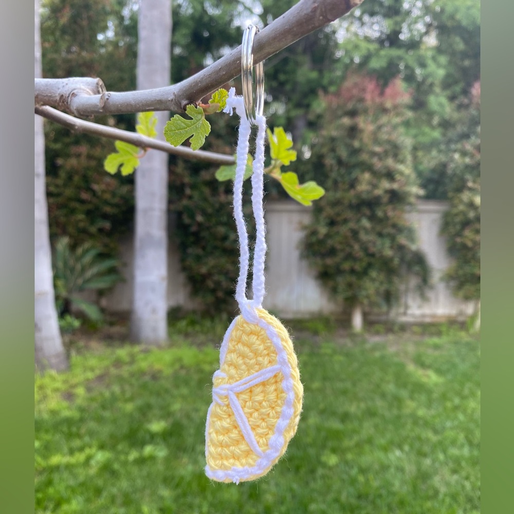 Lemon Wedge Keychain